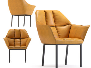 chair with armrest thinktank brown 3D Model