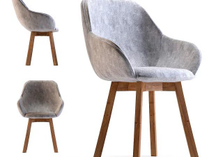 chair with armrest lady grey 3D Model