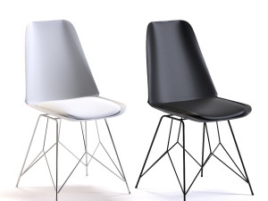 chair wire black white Model 3D