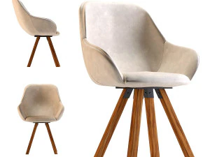 poltrona girat&oacute;ria senhora areia Modelo 3D