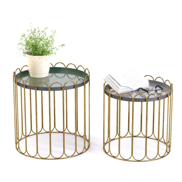 side table cha cha cha 2set 3D 모델 .c4d .max .obj .3ds .fbx .stl .blend 