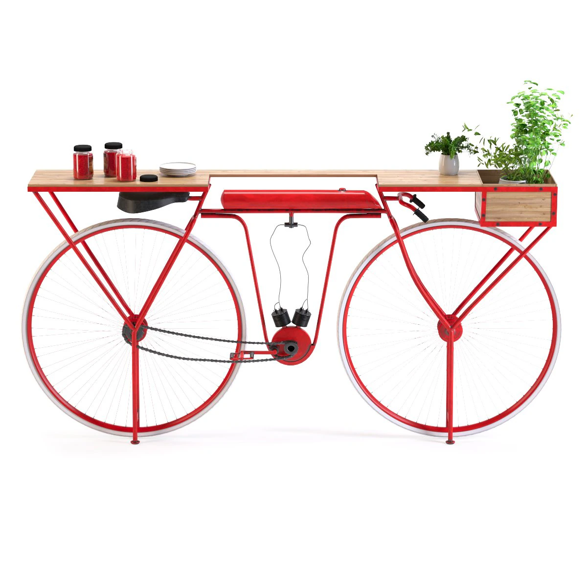 console bike red 3D Model .c4d .max .obj .3ds .fbx .stl .blend