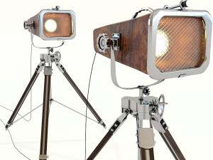 floor lamp vintage movie 3D Model
