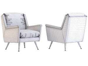 armchair san diego grey Model 3D