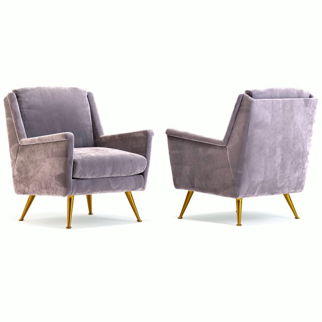 armchair san diego grey Model 3D .c4d .max .obj .3ds .fbx .stl .blend