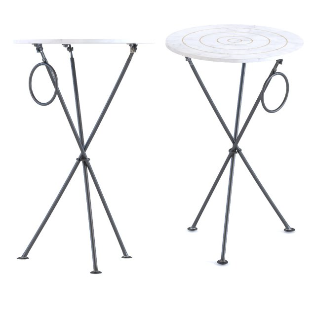side table clack circles 3D Model .c4d .max .obj .3ds .fbx .stl .blend 