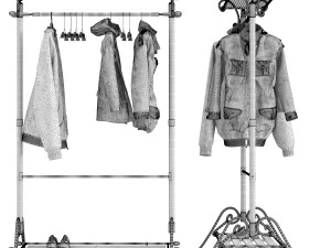 clothing rack cosmopolitan 3D Model