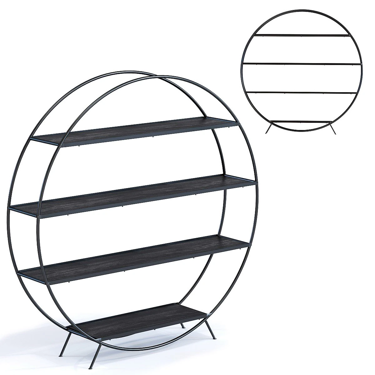 shelf mason round 3D Model .c4d .max .obj .3ds .fbx .stl .blend 