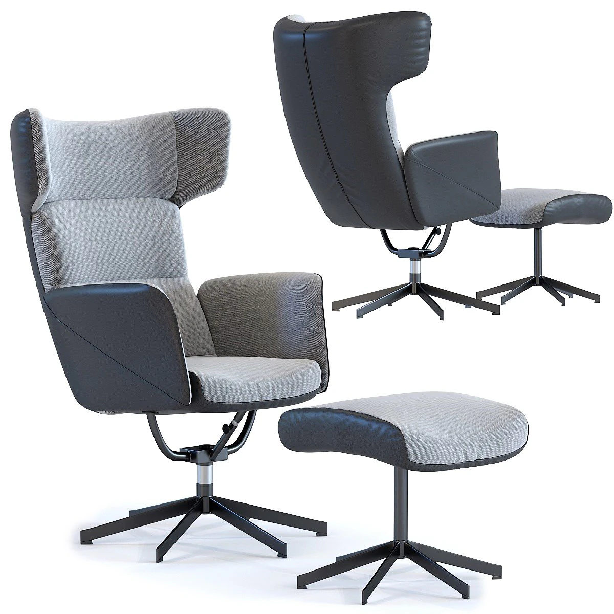 swivel chair stool ohio salt and pepper 3D Model .c4d .max .obj .3ds .fbx .stl .blend