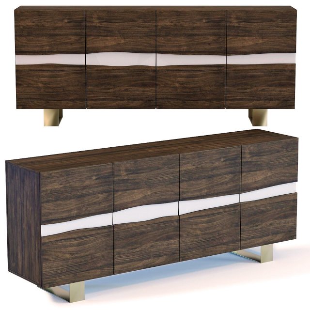 sideboard wave Modelo 3D .c4d .max .obj .3ds .fbx .stl .blend 