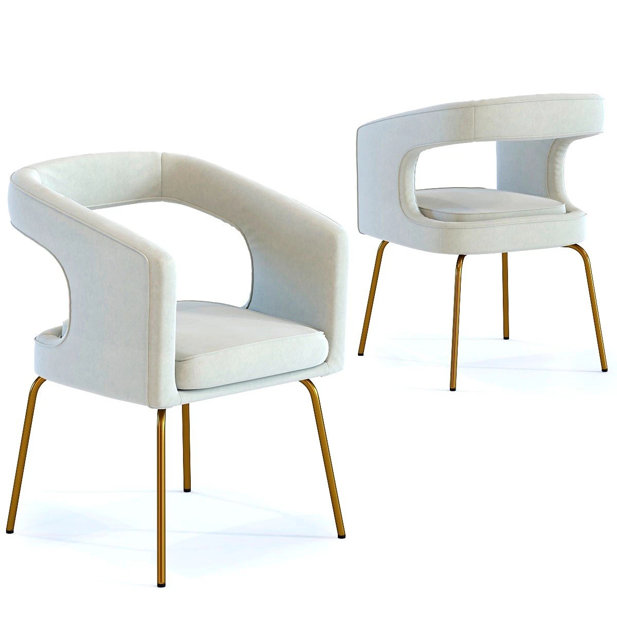 cocktail chair rimini powder-grey 3D Model .c4d .max .obj .3ds .fbx .stl .blend 