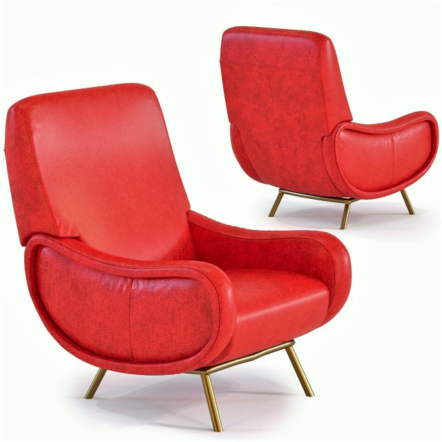 armchair capitano 3D Model .c4d .max .obj .3ds .fbx .stl .blend 