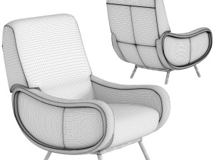 armchair capitano 3D Model
