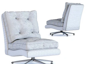 swivel chair cinema yellow 3D Model