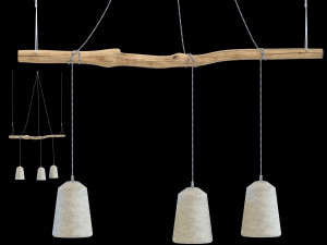 pendant lamp dining concrete tre 3D Model
