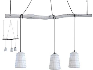 pendant lamp dining concrete tre 3D Model