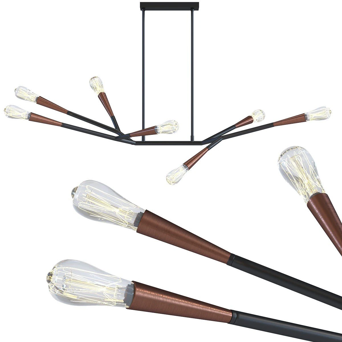 pendant lamp monte carlo sette adjustable 3D Model .c4d .max .obj .3ds .fbx .stl .blend