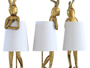 table lamp animal rabbit gold 3D Model