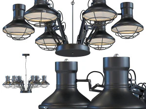 pendant lamp spider multi 6-lite 3D Model