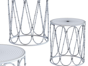 side table bamboo loop 2set Modelo 3D