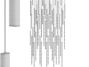 pendant lamp living vegas deluxe brass led 3D Model