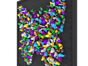 deco frame farfalla Modello 3D