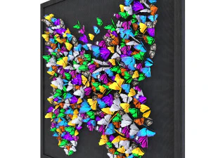 deco frame farfalla 3D Model