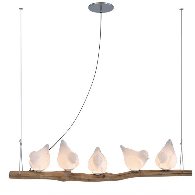 pendant lamp dining birds 3D Model .c4d .max .obj .3ds .fbx .stl .blend 