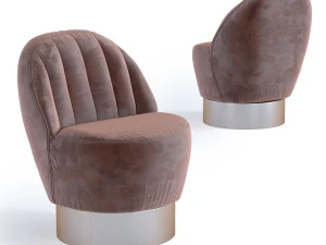 fauteuil kersenbruin 3D Model