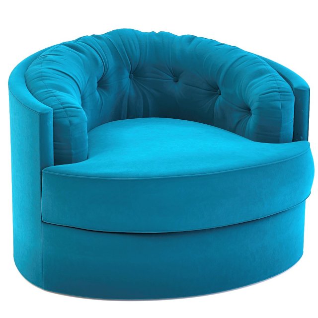 armchair music hall turquoise 3D Model .c4d .max .obj .3ds .fbx .stl .blend