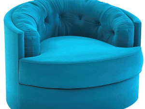 armchair music hall turquoise 3D Model
