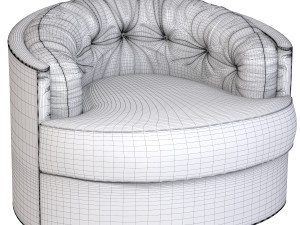 armchair music hall turquoise 3D Model