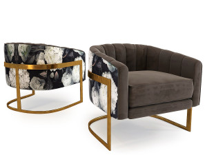 armchair bold club 3D Model