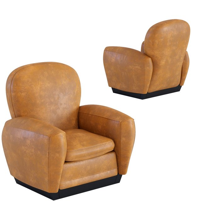 armchair round vintage smart 3D Модель .c4d .max .obj .3ds .fbx .stl .blend 