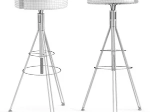 bar stool wild nature 3D Model