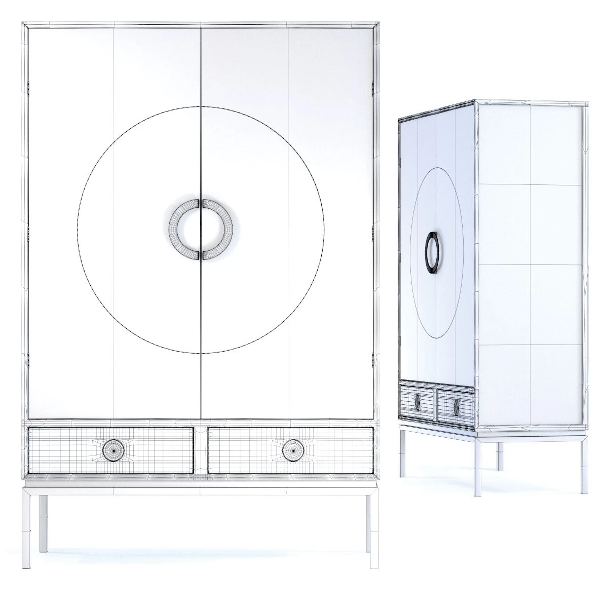 wardrobe disk set 3D Model .c4d .max .obj .3ds .fbx .stl .blend 