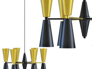 hanging lamp torch 12 lights 3D Model