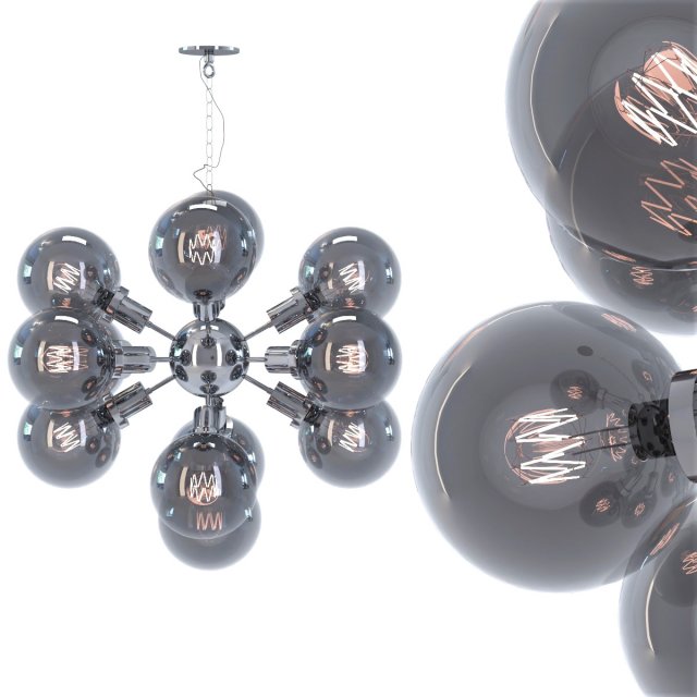 pendant lamp atomic Modelo 3D .c4d .max .obj .3ds .fbx .stl .blend 