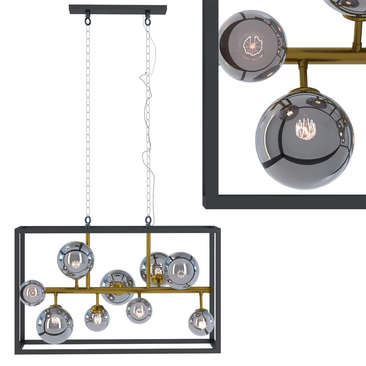 hanging lamp balloon cube 3D Model .c4d .max .obj .3ds .fbx .stl .blend
