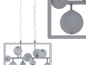 hanging lamp balloon cube 3D Model