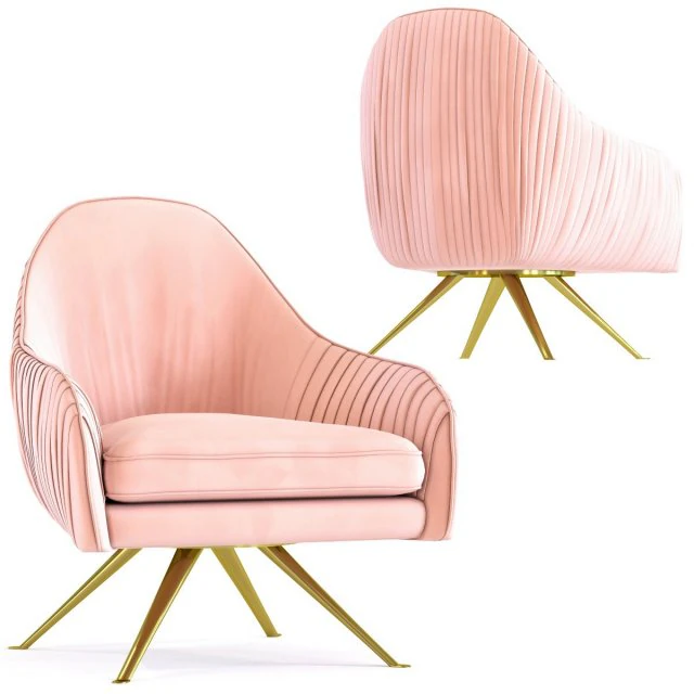 krzesło obrotowe zuzi pudrowe Model 3D .c4d .max .obj .3ds .fbx .stl .blend 