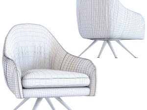 krzesło obrotowe zuzi pudrowe Model 3D