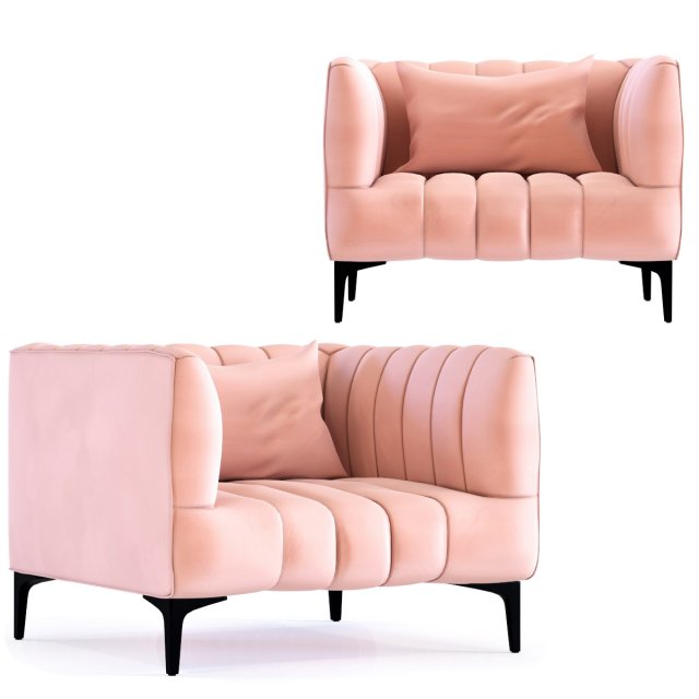 arm chair celebrate mauve 3D Model .c4d .max .obj .3ds .fbx .stl .blend 