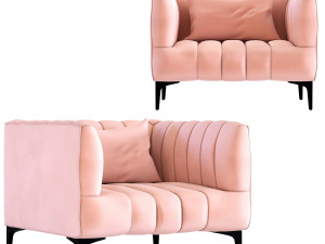 arm chair celebrate mauve Model 3D