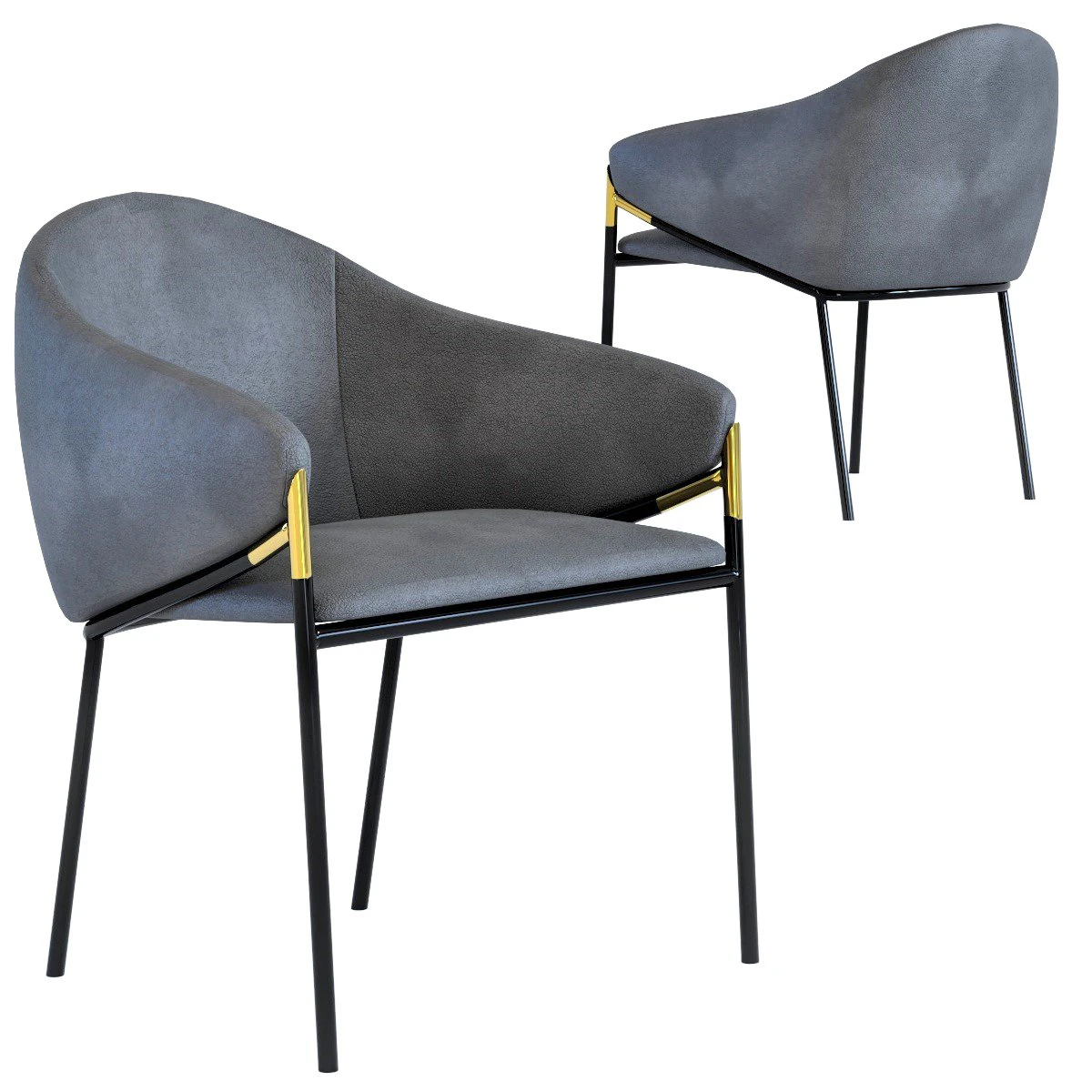 chair with armrest boulevard 3D Model .c4d .max .obj .3ds .fbx .stl .blend 