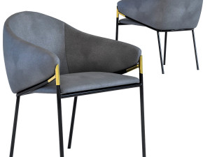chair with armrest boulevard 3D 모델