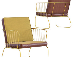 arm chair string yellow 3D 모델