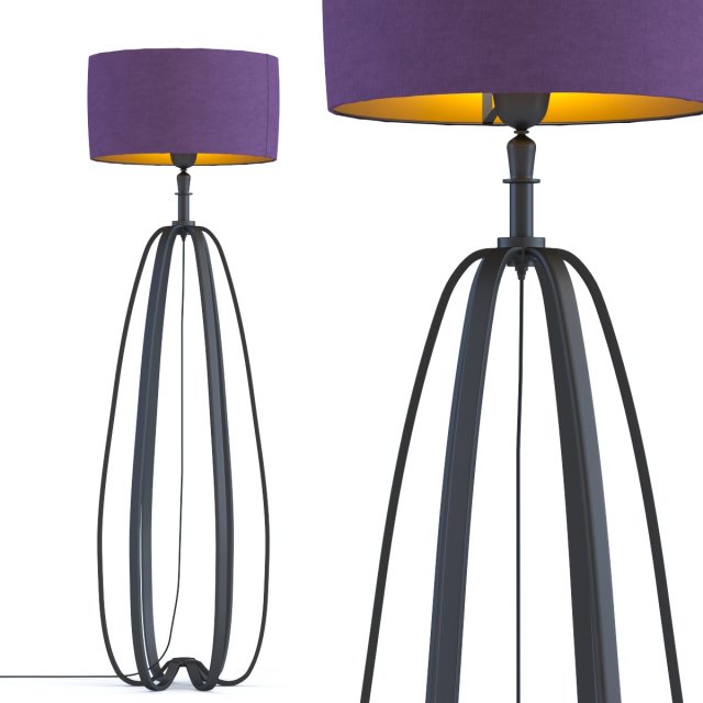 floor lamp loop kare design 3D 模型 .c4d .max .obj .3ds .fbx .stl .blend 