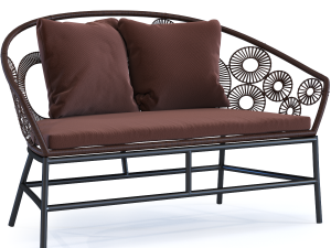 sofa ibiza brown 3D Model