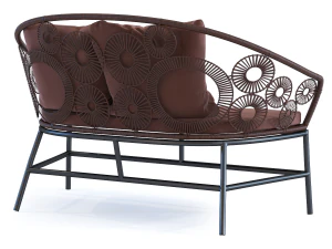 divano ibiza marrone Modello 3D
